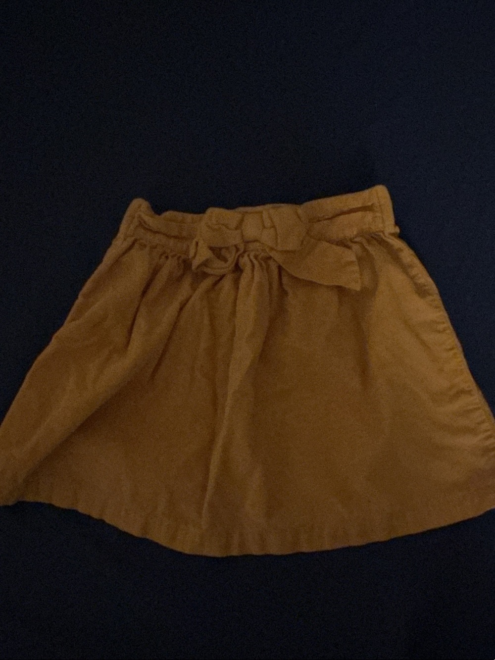 Hanna Andersson Girls Mustard Tie-Waist Skirt